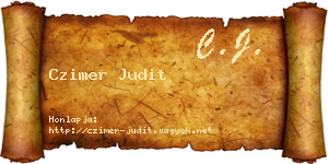 Czimer Judit névjegykártya